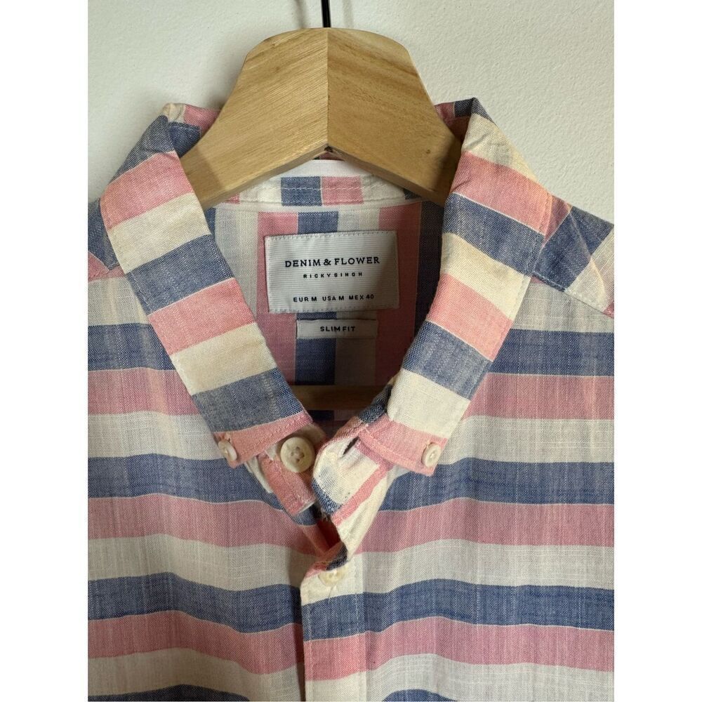 Denim & Flower Button Up - Picture 3 of 7